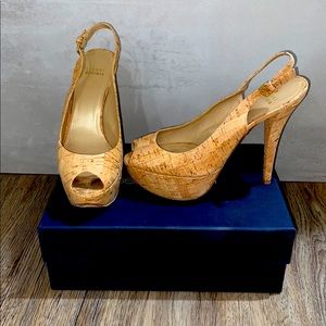 Stuart Weitzman Cork Sling back - Size 9